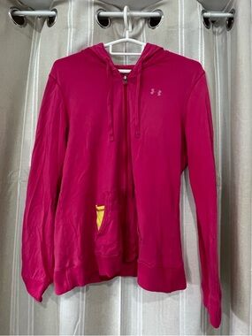 Under Armour Women's Hot Pink Full-Zip Hoodie with Hood